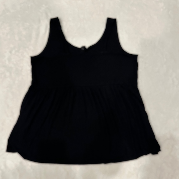 AMERICAN EAGLE SOFT AND SEXY RIBBED BLACK TANK TOP MEDIUM - Picture 2 of 3